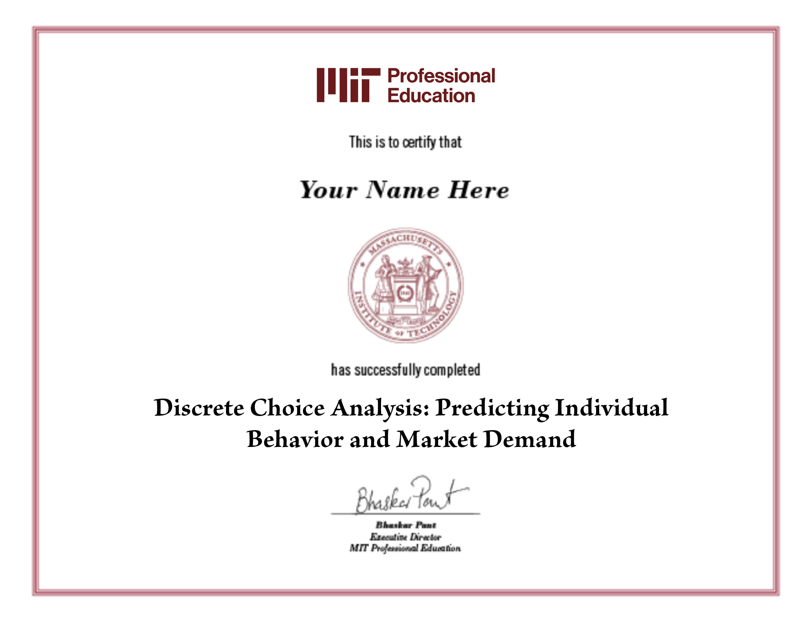 Discrete Choice Analysis