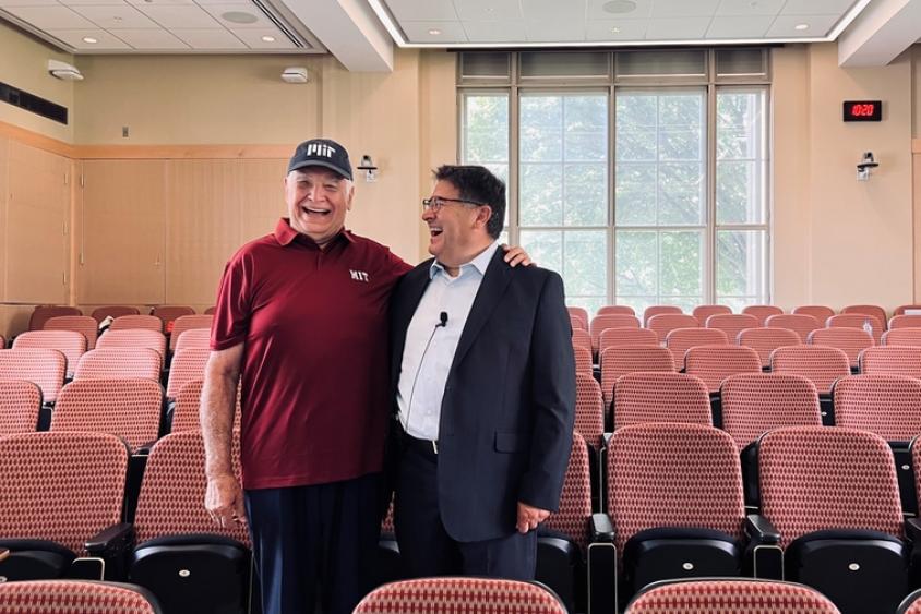 Jesus Sotomayor, entrepreneur and lifelong learner, with MIT Senior Lecturer David Niño