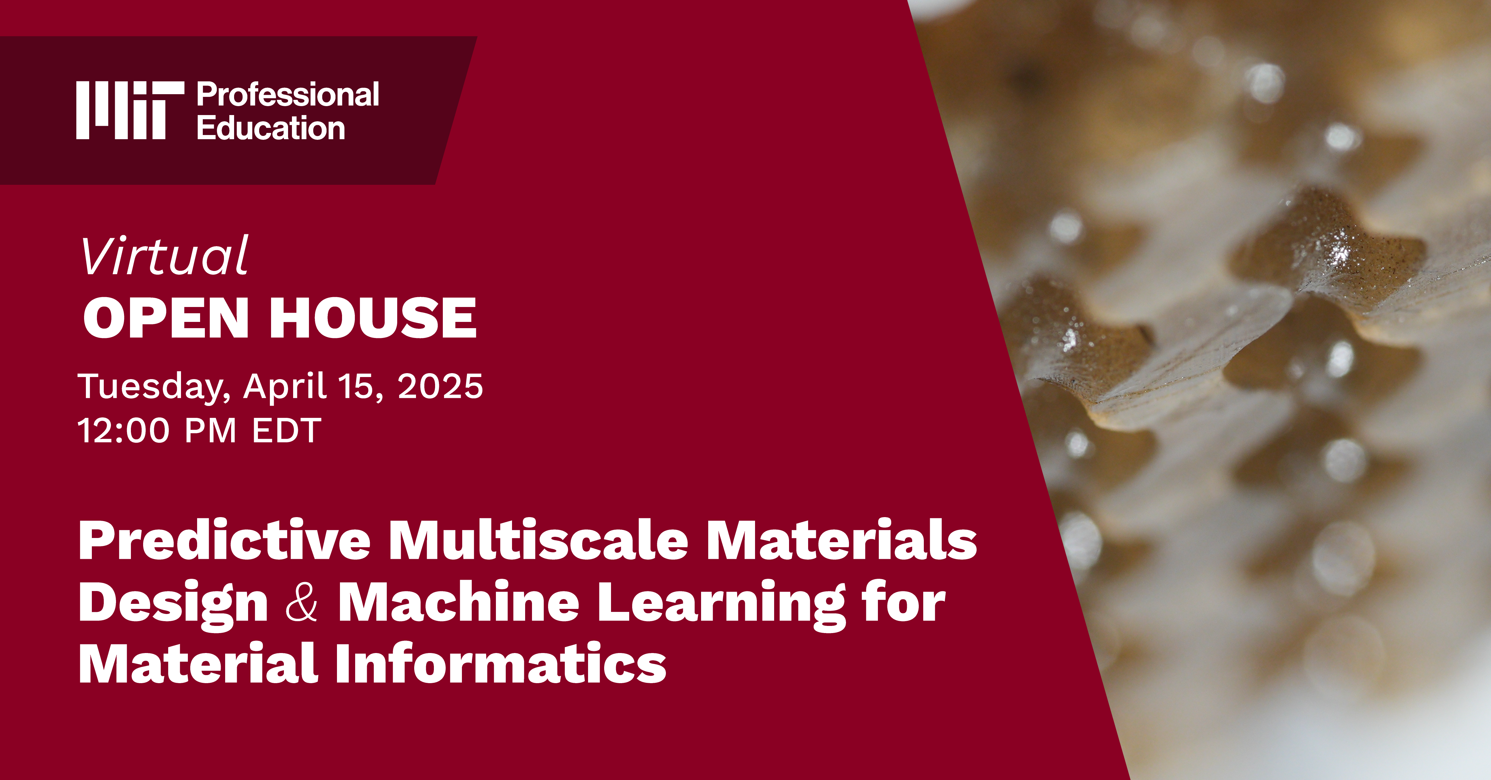 MIT Predictive Multiscale and Machine Learning for Materials Informatics Open house